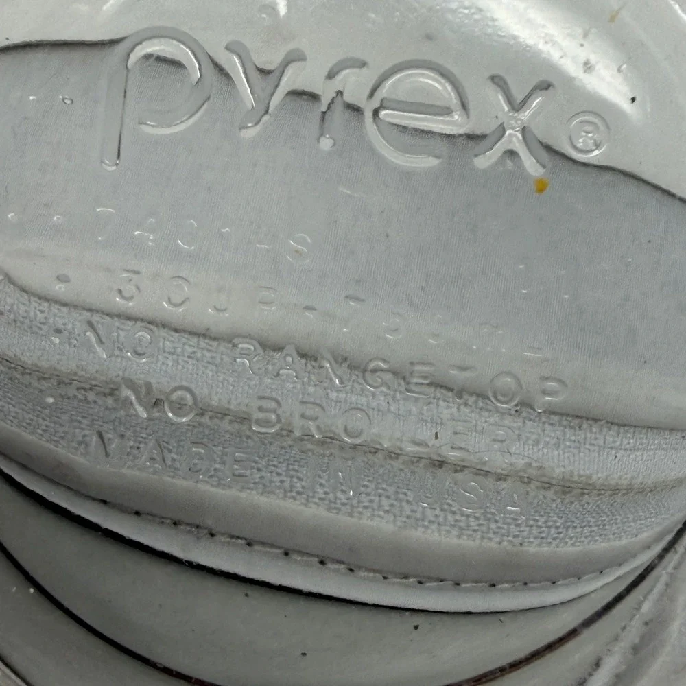 Vintage Pyrex 7401-S‎ Clear Ribbed Glass Custard Cups Prep Bowls Set of 2 750mL